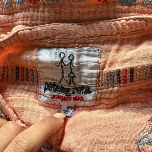 Johnny Was Pete&Greta | Coral Embroidered Blouse - S - Picture 4 of 4